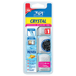 Filtration en Dose Crystal de Taille 1 pour Aquarium - Rena API - x6