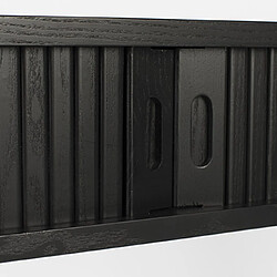 Mes Console 2 portes 120x35x74 cm décor chêne noir - BARBIER pas cher