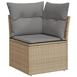 Avis vidaXL Salon de jardin avec coussins 4pcs mélange beige résine tressée