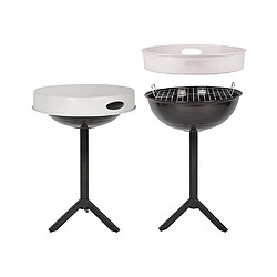 Esschert Design Table barbecue avec plateau amovible plateau blanc.