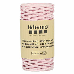 Artemio Fil de papier kraft rose 2mm x 25 m