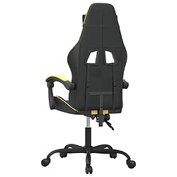 Acheter vidaXL Chaise de jeu pivotante Noir et doré Similicuir