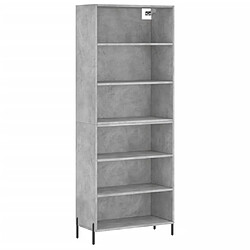 Maison Chic Buffet,Meuble de Rangement,commode pour salon,Cuisine gris béton 69,5x32,5x180 cm bois d'ingénierie -MN41261