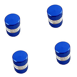 Avis 4pieces pneu en aluminium / valve de jante / roue port d'air couvre tiges cap truck blue