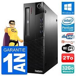 PC Lenovo ThinkCentre M93p SFF Intel G3220 RAM 32Go Disque 2To Windows 10 Wifi · Occasion 