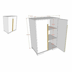 Acheter Paris Prix Armoire 2 Portes London 116cm Blanc