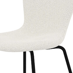 Acheter Rendez Vous Deco Chaise Koko blanche effet laine bouclette (lot de 2)