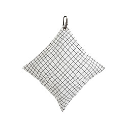 Aubry Gaspard Coussin en coton avec sangle cuir Grillage. Coussin en coton avec sangle cuir Grillage