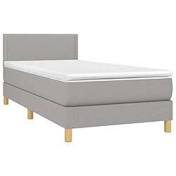 Avis Sommier à lattes et matelas LED,Cadre à lattes de lit pour Adulte Gris clair 100x200 cm Tissu -MN73085