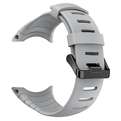 Wewoo Bracelet gris pour Sunnto Core Series Boucle Carré en Silicone TPU Bandes de Montre 