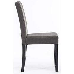 Avis Decoshop26 Lot de 4 chaises de salle à manger design classique en tissu gris foncé et pieds en bois noir 10_0001773