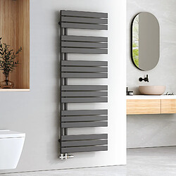 EMKE Radiateur Panneau, Sèche-serviette eau Chaude, Porte-Serviettes Pour Le Chauffage de la Salle de Bain, Chauffe Serviettes à Température Constante, 160x60cm, 1005W, Anthracite