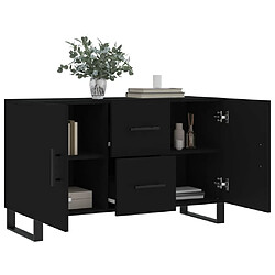 Avis vidaXL Buffet noir 100x36x60 cm bois d'ingénierie