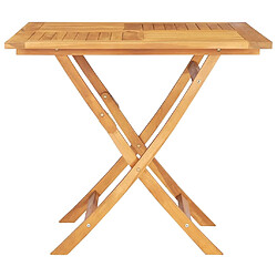 Avis vidaXL Table pliable de jardin 85x85x76 cm Bois de teck solide