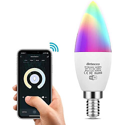 Universal Lampe Ampoule Smart C Le Smart WiFi E14 Base Ampoule C Le 5W RGB W Compatible(Coloré)