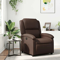 Maison Chic Fauteuil inclinable,Fauteuil luxe de relaxation Marron Similicuir -MN46400