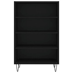 Avis vidaXL Buffet haut noir 57x35x90 cm bois d'ingénierie