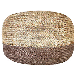 Beliani Pouf en jute marron 50 x 40 cm DUKI 