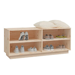 Avis vidaXL Armoire à chaussures 110x34x45 cm Bois de pin massif