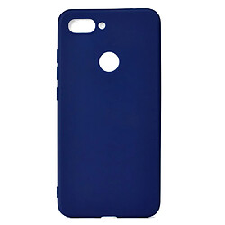 Coque en TPU givré souple bleu foncé pour votre Xiaomi Mi 8 Lite/Mi 8 Youth (Mi 8X)