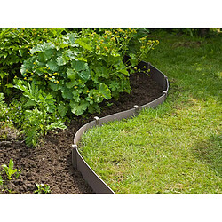 NATURE Bordure de jardin polyéthylène recyclé Taupe - H 15 cm x 10 m