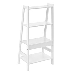 Étagère de Rangement Himare Escalier 90 x 43 x 32 cm Blanc [en.casa]