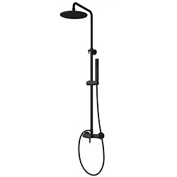 Karag Colonne de douche ARTEMIS avec douchette en inox noir 119cm