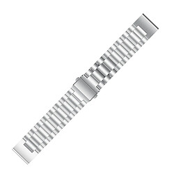 Acheter Wewoo Bracelet pour montre connectée Garmin Fenix 5 de en acier inoxydable à trois perles métal ?Argent?Taille 20 MM