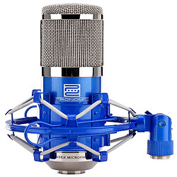 Pronomic CM-100B Micro à Grosse Membrane de Studio incl. suspension & Protection Anti-Vent, bleu