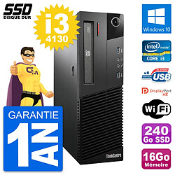 PC Lenovo ThinkCentre M93p SFF Intel i3-4130 RAM 16Go SSD 240Go Windows 10 Wifi - Occasion