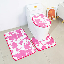 LUUCOZK Tapis de bain antidérapants absorbants à séchage rapide, tapis de décoration de salle de bain-Rose blanc-40 x 60cm 