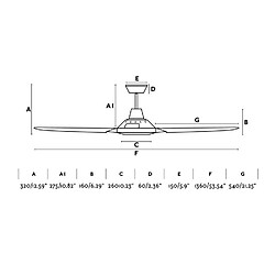 Avis faro Plafonnier ventilateur Meno blanc 32 Cm