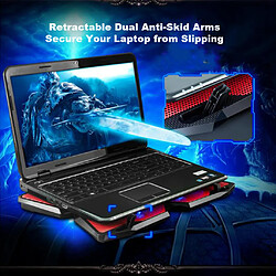 LED Gaming Laptop Cooling Pad 12-17 '' Pouces 4-Fan Notebook Cooler Stand Tilt