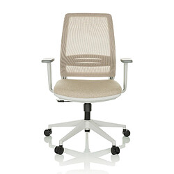 Chaise de bureau / chaise pivotante PROFONDO ECO W Maille / Tissu beige hjh OFFICE