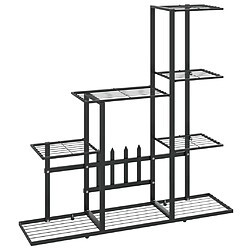 vidaXL Support pour plantes 94,5x25x88 cm Noir Métal