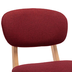 vidaXL Tabourets de bar lot de 2 rouge bordeaux tissu pas cher