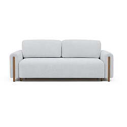 Bestmobilier Glendale - canapé droit 3 places - convertible avec coffre - en tissu bouclette pas cher