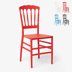 Ahd Amazing Home Design Chaises design traditionnel pour cérémonies, restaurants et mariages Napoleon X, Couleur: Rouge 