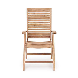 Mes Fauteuil de jardin relax 61,5x64x109 cm en teck - TAYCAM