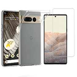 Xeptio Google Pixel 7 Pro 5G : Coque Protection TPU Invisible arrière Transparente ET Protection écran Google Pixel 7 Pro 5G - Accessoires