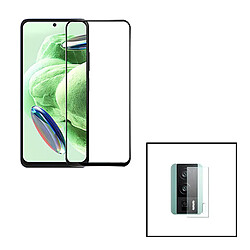 PHONECARE Kit Film Caméra Arrière + Verre Trempé 5D Full Cover pour Xiaomi Poco F5 Pro - Transparent / Noir 