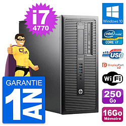 PC Tour HP ProDesk 600 G1 Intel i7-4770 RAM 16Go Disque 250Go Windows 10 Wifi · Occasion 