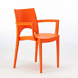 Avis 24 Chaises Paris Arm Grand Soleil accoudoirs polypropylène offre stock, Couleur: Orange