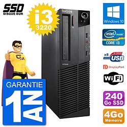 PC Lenovo ThinkCentre M92p SFF Intel i3-3220 RAM 4Go SSD 240Go Windows 10 Wifi · Occasion 