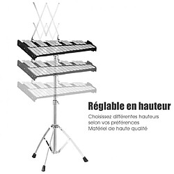 Helloshop26 Kit de percussion 30 note avec support et pupitre hauteur réglable 58-96 cm 20_0007190