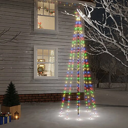 vidaXL Sapin de Noël avec piquet Coloré 310 LED 300 cm