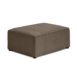 Bestmobilier Topaze - pouf - en tissu velours relief