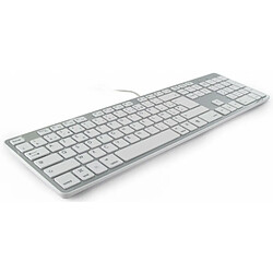 MOBILITY LAB CLavier AZERTY filaire USB pour MAC Ultra plat Blanc/Gris