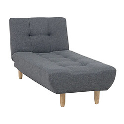 Beliani Chaise longue en tissu gris foncé ALSTEN 