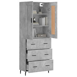 Avis Maison Chic Buffet,Meuble de Rangement,commode pour salon,Cuisine Gris béton 69,5x34x180 cm Bois d'ingénierie -MN70551